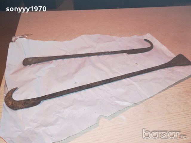 ръжен-ковано желязо-2бр-ретро колекция-58см и 47см, снимка 3 - Колекции - 20979190