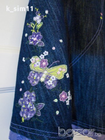 Next страхотна дънкова пола с бродерии за 7 год , снимка 3 - Детски рокли и поли - 11338560