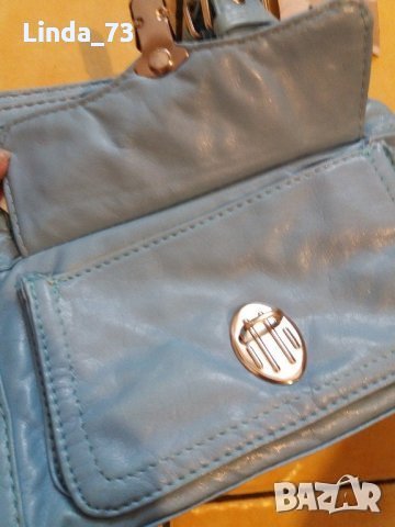Дам.чанта-/изк.кожа/,цвят-св.синя. Закупена от Италия., снимка 9 - Чанти - 22401426