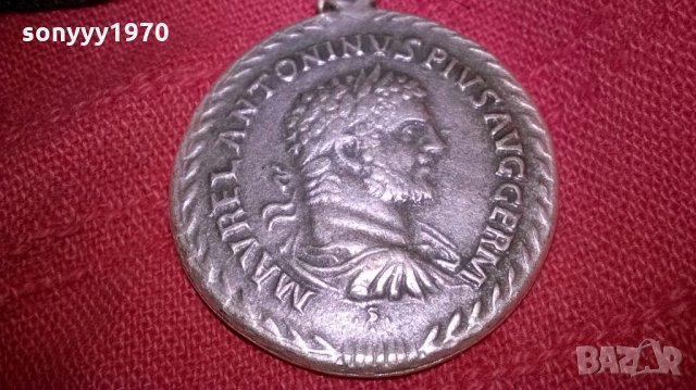 ретро колие-4см-посребрено, снимка 3 - Колекции - 22547481