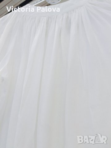 Супер красива тънка белоснежна блуза, снимка 11 - Туники - 25875073