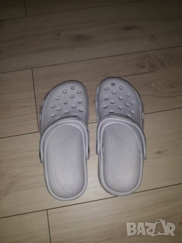 Бели детски гумени  чехли тип сабо, снимка 4 - Детски сандали и чехли - 23624337