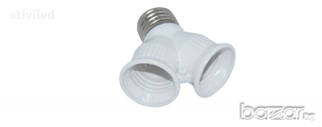 Адаптер Е27 2-E27 - 220 волта., снимка 2 - Други - 16775429