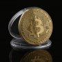 Bitcoin Биткойн колекционерска позлатена монета Промоция, снимка 2