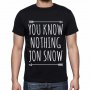 НОВО! Мъжки тениски JON SNOW с GAME OF THRONES ИГРА НА ТРОНОВЕ принт Поръчай тениска по твой дизайн!