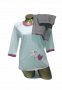 Дамска памучна пижама с три-четвърти ръкав – сиво рае, снимка 1 - Нощници - 17710769