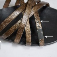 Естествена кожа, дамски сандали цвят бронз, снимка 9 - Сандали - 17553612