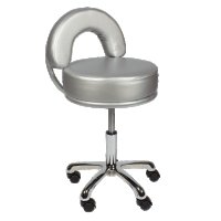 Козметичен/фризьорски стол - табуретка с облегалка Zen alto 49/62 см, снимка 2 - Друго оборудване - 24314742