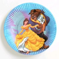 Красавицата и звяра 10 бр парти чинии чинийки, снимка 1 - Чинии - 21224132