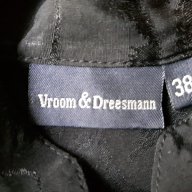 VROOM & DRESSMANN - черна дълга лъската риза, снимка 7 - Ризи - 18002151