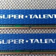 Super Talent DDR2 800 1GB (2X512MB) DIMM RAM Kit, снимка 1 - RAM памет - 18312964