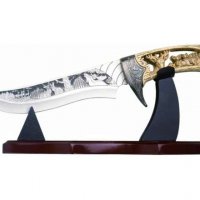 Колекцонерски ловен нож -180 / 310 - 5 модела ( Елен, Мечка, Вълк, Орел, Дракон), снимка 1 - Ножове - 19109809