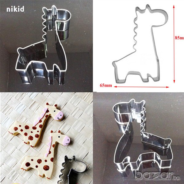 метална форма резец жираф украса молд бисквитки фондан, снимка 1