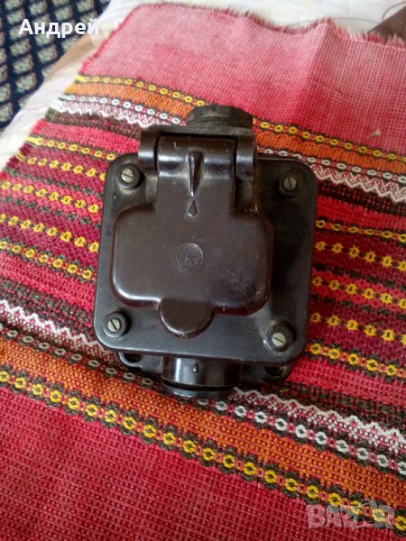 Старинен електрически контакт #5, снимка 1