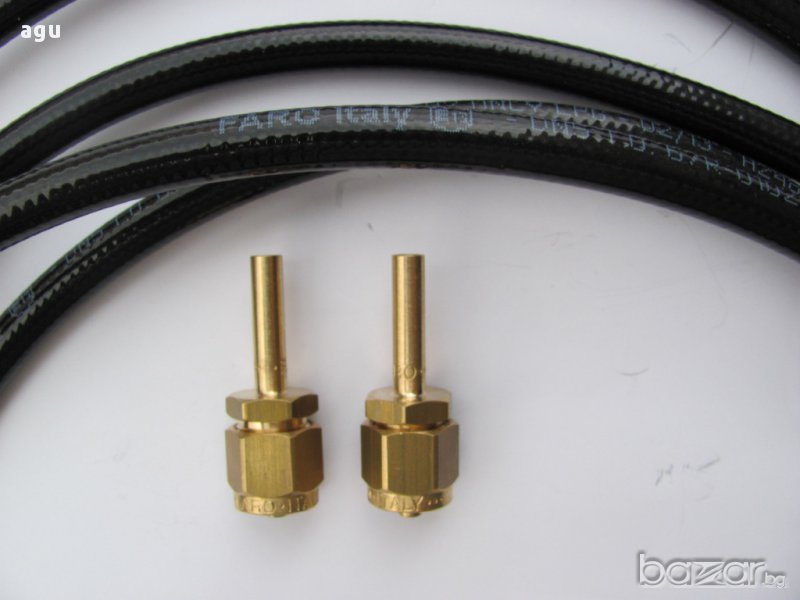 К-Т термопластична тръба Faro Standart за пропан бутан 6mm (5м с 2бр прави фитинга)- медна 5м 37лв, снимка 1