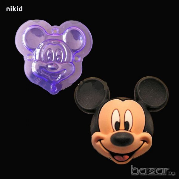 3D Мики Маус Поликарбонатна отливка калъп молд за шоколад Шоколадова черупка торта фондан форма, снимка 1