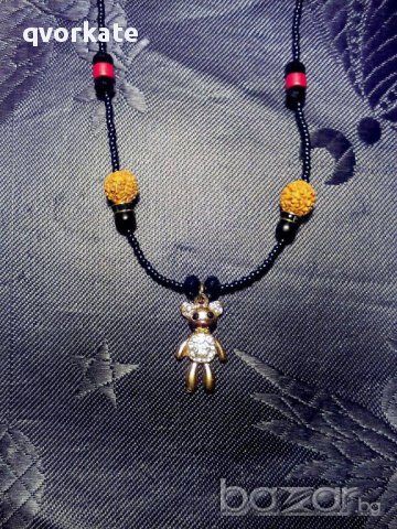 Колие златисто мече, снимка 2 - Колиета, медальони, синджири - 15651095