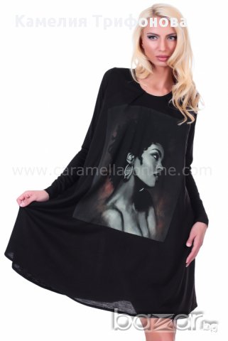 Caramella fashion Уникална черна рокля, снимка 2 - Рокли - 16920434