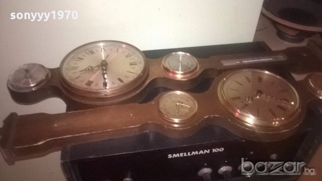 стари часовници с барометри-2бр х 165лв-внос швеицария, снимка 1 - Антикварни и старинни предмети - 19807788