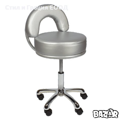 Козметичен/фризьорски стол - табуретка с облегалка Zen alto 49/62 см, снимка 2 - Друго оборудване - 24314742