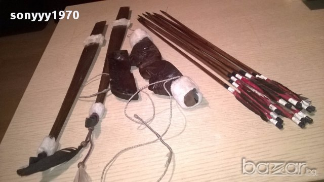 Ретро колекция-нов лък с 10 стрели-106см-внос швеицария, снимка 5 - Антикварни и старинни предмети - 17286080