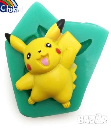 Малък Пикачу Pikachu Покемон силиконов молд форма декор торта сладки фондан и др. украса