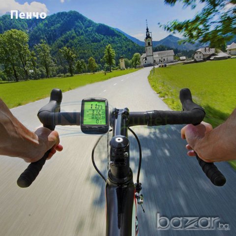 Водоустойчив Bike велокомпютър LCD Километраж Скоростомер с осветяване за велосипед, колело, мотор, снимка 12 - Велосипеди - 13492378