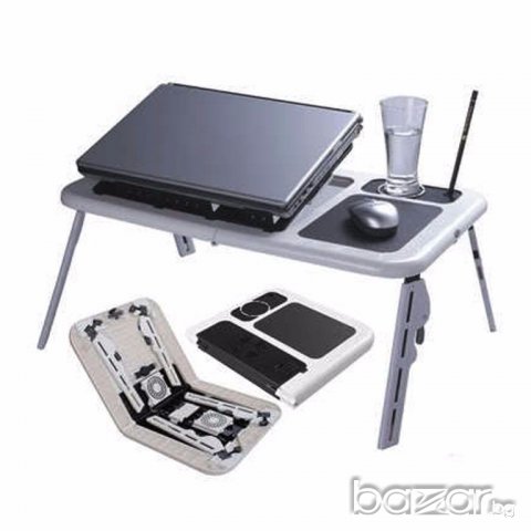 Най-добра цена! Нова охлаждаща масичка за лаптоп E-Table, снимка 2 - Лаптоп аксесоари - 11462992