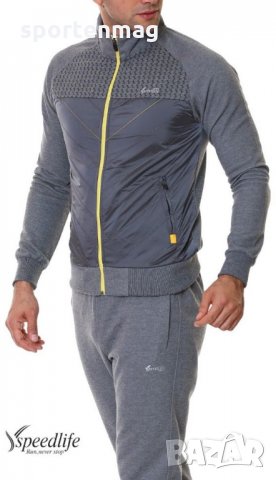 Мъжки спортен комплект Speedlife сив ОРИГИНАЛ, снимка 3 - Спортни дрехи, екипи - 24611371