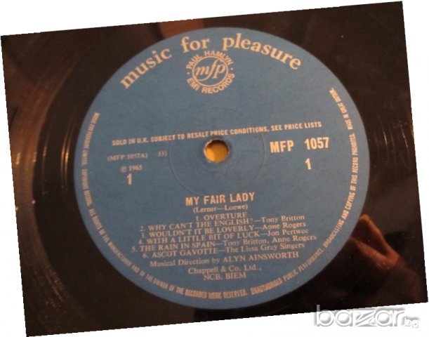 Грамофонна плоча MY FAIR LADY -  стара вариететна музика изд. 1965  год ! Произведено и внос от Англ, снимка 3 - Грамофонни плочи - 19796140