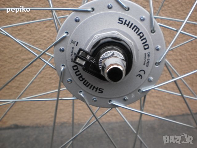 	Продавам колела внос от Германия двойностенна усилена капла с динамо главина 26 цола SHIMANO DH-3N3, снимка 14 - Части за велосипеди - 23465269