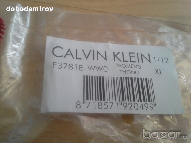  Дамска прашка Calvin Klein 1E Thong, оригинал , снимка 2 - Бельо - 15320298