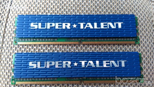 Super Talent DDR2 800 1GB (2X512MB) DIMM RAM Kit, снимка 1 - RAM памет - 18312964