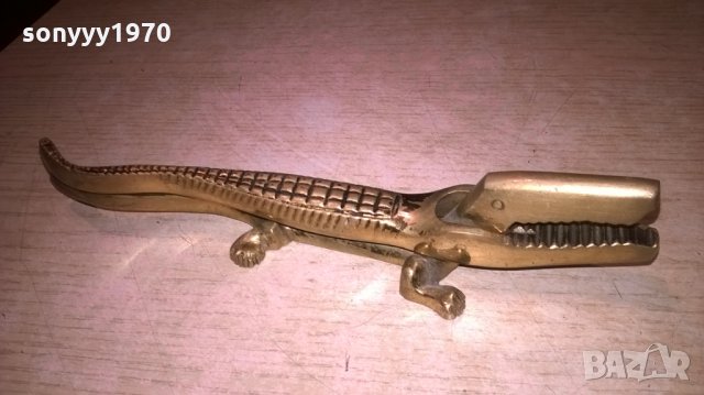 крокодил-17см-мед/месинг-внос испания, снимка 6 - Колекции - 25242723