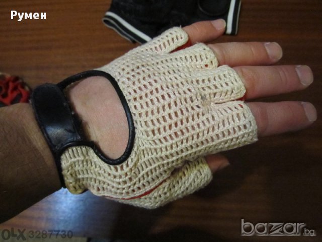 ► мъжки ръкавици, спортни ръкавици от кожа и текстил, моторджийски, рокерски , снимка 2 - Шапки - 11055732