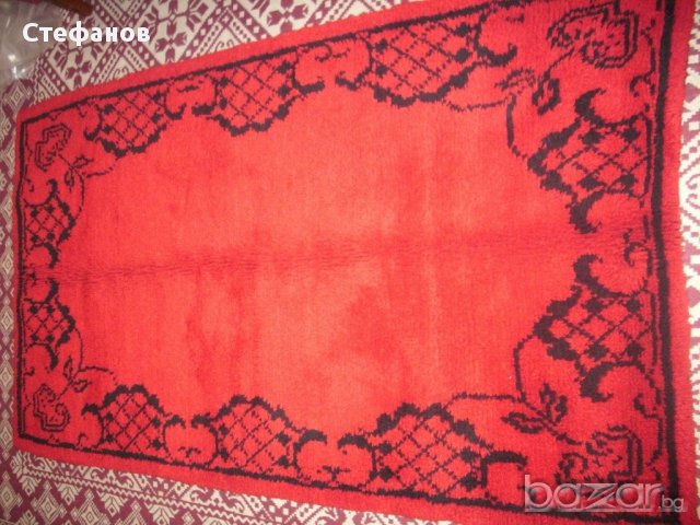 червен нов вълнен ръчно тъкан китеник, снимка 3 - Покривки за легло - 11616703
