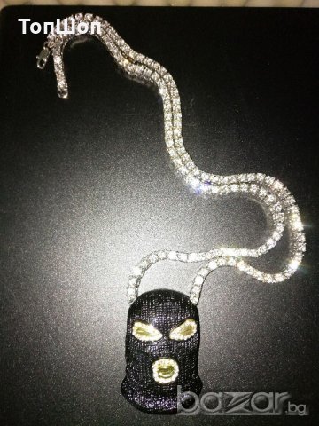 Хип - Хоп Маска Колие - Бижу - 4 цвята, снимка 12 - Колиета, медальони, синджири - 20815051