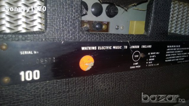 wem sl 100 amplifier-watkins electronic music ltd london england, снимка 11 - Ресийвъри, усилватели, смесителни пултове - 9352791