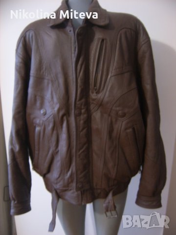 Мъжко кожено яке, снимка 2 - Якета - 23747204