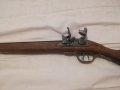 Ловна стара пушка двуцевка с външни удърници и декорации - реплика!, снимка 4