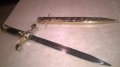нож сабя-златна кама с ножница-метални-38х11см-внос швеицария, снимка 3