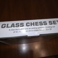 стъклен шах в красива дървена кутия-внос швеицария, снимка 11 - Колекции - 21398922
