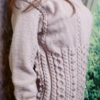 Ръчно плетена блуза с аранови елементи, снимка 4 - Блузи с дълъг ръкав и пуловери - 18815330