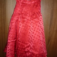 GEORGE НОВА страхотна официална рокля, червена Коледна рокля, снимка 1 - Детски рокли и поли - 23070485