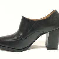 Дамски кожени обувки с ток и цип , снимка 6 - Дамски боти - 19490371