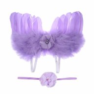 ангелски крила криле и лента с пандела за глава за бебе фотосесия фото, снимка 8 - Други - 16700869