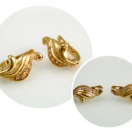 Продадени! златни обеци - ириси - 2.92 грама/ 14 карата, ръчна изработка, снимка 1 - Обеци - 13713821