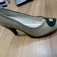 №36 Ест Велур БГ Обувки на Ток, снимка 4 - Дамски обувки на ток - 25485343