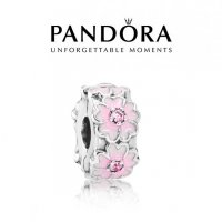 Черен Петък! Талисман Pink Primrose Clip Pandora. Колекция Amélie, снимка 1 - Гривни - 19173271