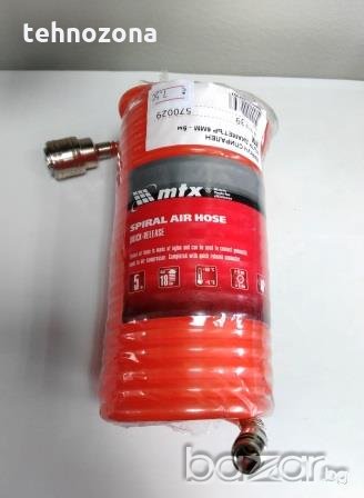 Маркуч за въздух ф6мм/5м спирален с бързи връзки MTX, снимка 1